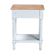 Baxton Studio Legrand Two-Tone White and Natural Brown 1-Drawer End Table
