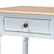 Baxton Studio Legrand Two-Tone White and Natural Brown 1-Drawer End Table