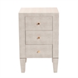 Baxton Studio Leyna Modern Beige Faux Shagreen 3-Drawer End Table