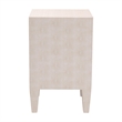 Baxton Studio Leyna Modern Beige Faux Shagreen 3-Drawer End Table