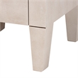 Baxton Studio Leyna Modern Beige Faux Shagreen 3-Drawer End Table