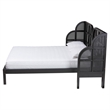 Baxton Studio Cascadia Black Wood Queen Size Wingback Platform Bed