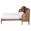 Baxton Studio Cascadia Brown Wood King Size Wingback Platform Bed