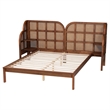 Baxton Studio Cascadia Brown Wood King Size Wingback Platform Bed