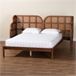 Baxton Studio Cascadia Brown Wood King Size Wingback Platform Bed
