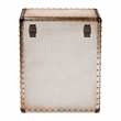 Baxton Studio Agatha Vintage Coffee Canvas 2-Drawer Storage Trunk