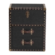 Baxton Studio Agatha Vintage Black Canvas 2-Drawer Storage Trunk