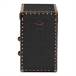 Baxton Studio Agatha Vintage Black Canvas 2-Drawer Storage Trunk