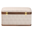 Baxton Studio Brenner Modern Transitional Beige Faux Shagreen Storage Trunk