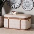 Baxton Studio Brenner Modern Transitional Beige Faux Shagreen Storage Trunk