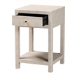 Baxton Studio Dansby Modern Beige Faux Shagreen 1-Drawer End Table
