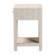 Baxton Studio Dansby Modern Beige Faux Shagreen 1-Drawer End Table