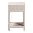 Baxton Studio Dansby Modern Beige Faux Shagreen 1-Drawer End Table
