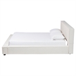 Baxton Studio Bardia Modern Cream Boucle Queen Platform Bed with Wide Railing