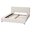Baxton Studio Bardia Modern Cream Boucle Queen Platform Bed with Wide Railing