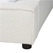 Baxton Studio Bardia Modern Cream Boucle Queen Platform Bed with Wide Railing