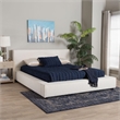 Baxton Studio Bardia Modern Cream Boucle Queen Platform Bed with Wide Railing