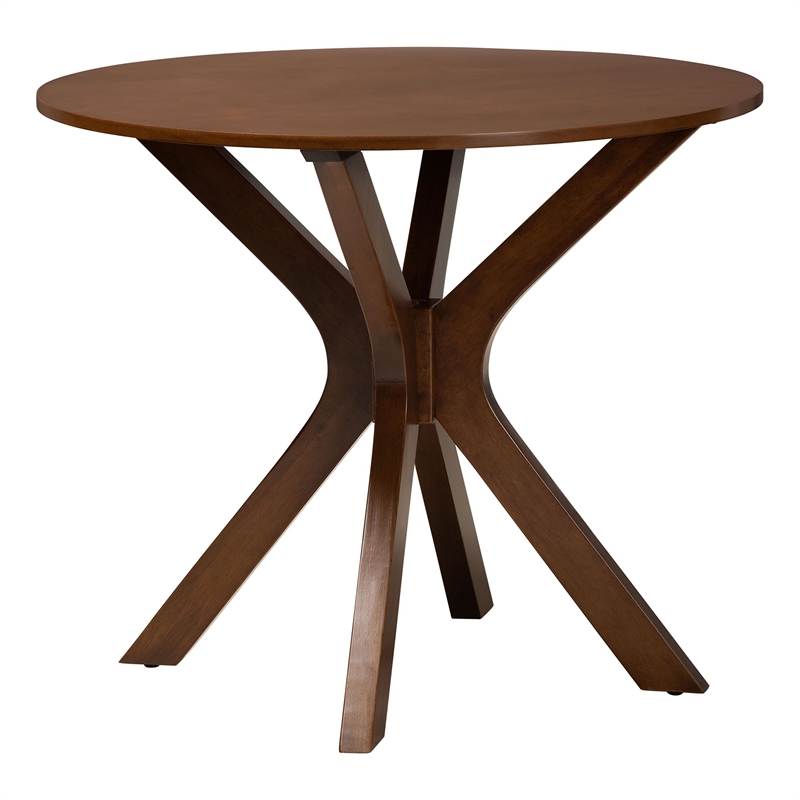 Baxton Studio Eira Modern Grey and Walnut Brown Wood 5-Piece Dining Set