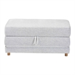Baxton Studio Sabriel Modern Light Gray Fabric Convertible Sleeper Ottoman