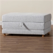 Baxton Studio Sabriel Modern Light Gray Fabric Convertible Sleeper Ottoman