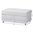 Baxton Studio Sabriel Modern Light Gray Fabric Convertible Sleeper Ottoman