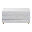 Baxton Studio Sabriel Modern Light Gray Fabric Convertible Sleeper Ottoman