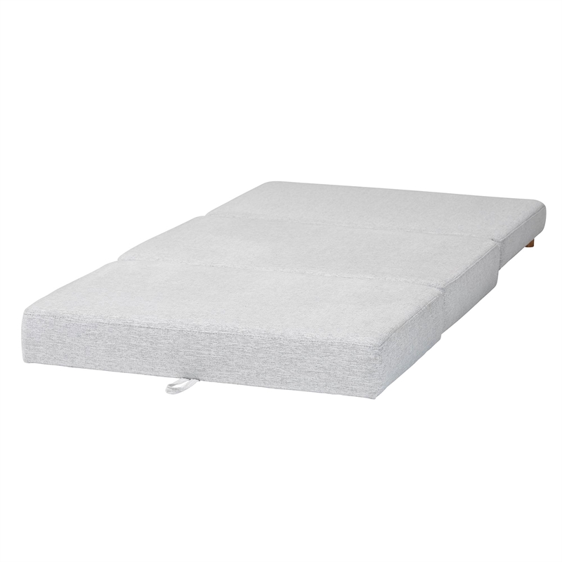Baxton Studio Sabriel Modern Light Gray Fabric Convertible Sleeper Ottoman