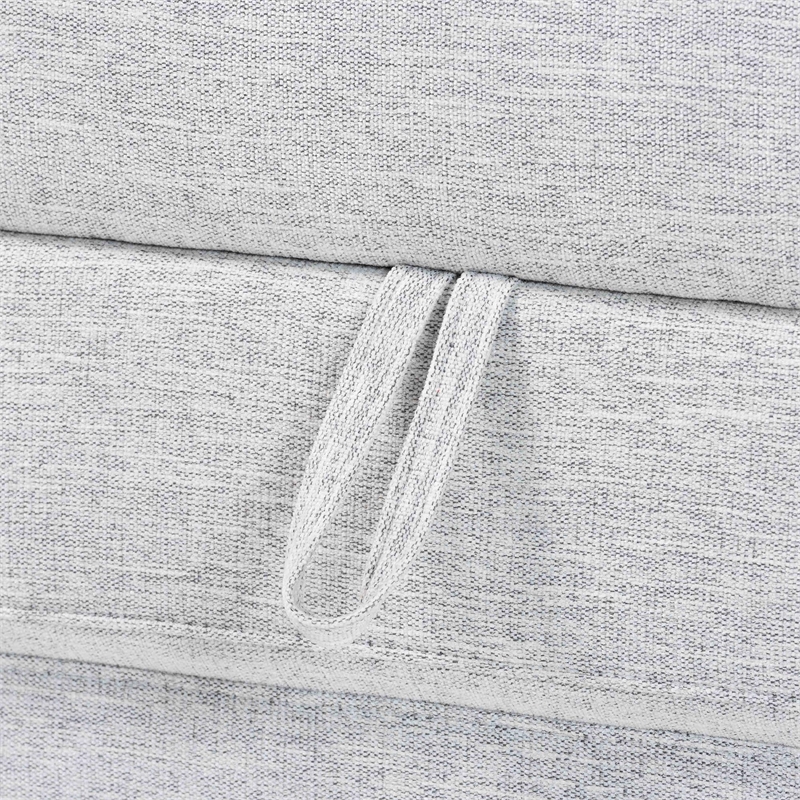 Baxton Studio Sabriel Modern Light Gray Fabric Convertible Sleeper Ottoman
