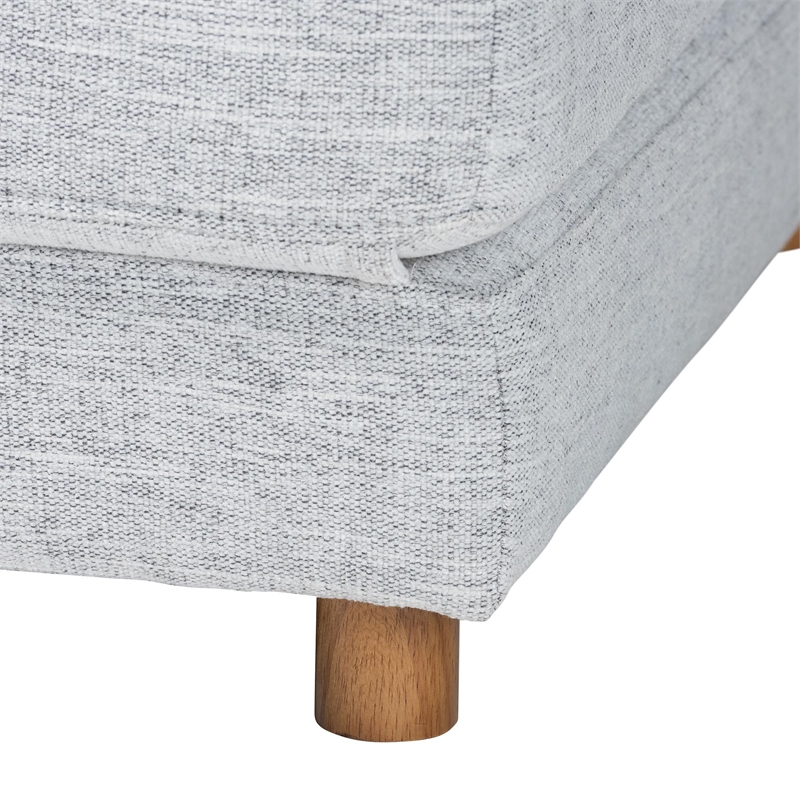 Baxton Studio Sabriel Modern Light Gray Fabric Convertible Sleeper Ottoman