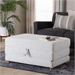 Baxton Studio Sabriel Modern Light Gray Fabric Convertible Sleeper Ottoman