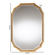 Baxton Studio Pacino Antique Goldleaf Accent Wall Mirror
