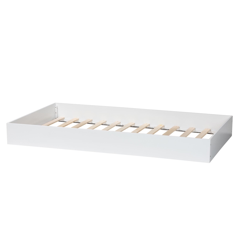Baxton Studio Roni Modern White Wood Twin Trundle