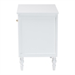 Baxton Studio Roni Modern White Wood 1-Drawer Nightstand with Scalloped Edges