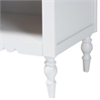 Baxton Studio Roni Modern White Wood 1-Drawer Nightstand with Scalloped Edges