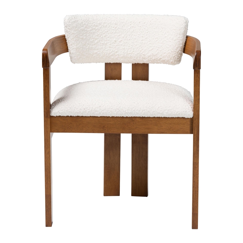 Baxton Studio Carice Modern Cream Boucle Dining Chair