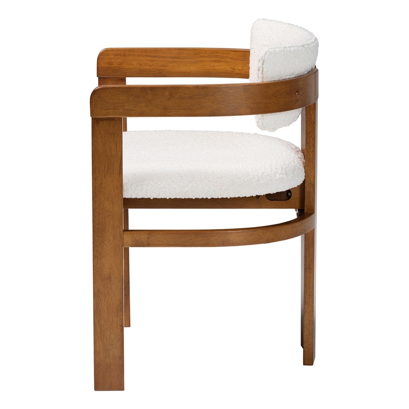 Baxton Studio Carice Modern Cream Boucle Dining Chair