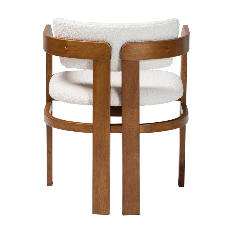 Baxton Studio Carice Modern Cream Boucle Dining Chair