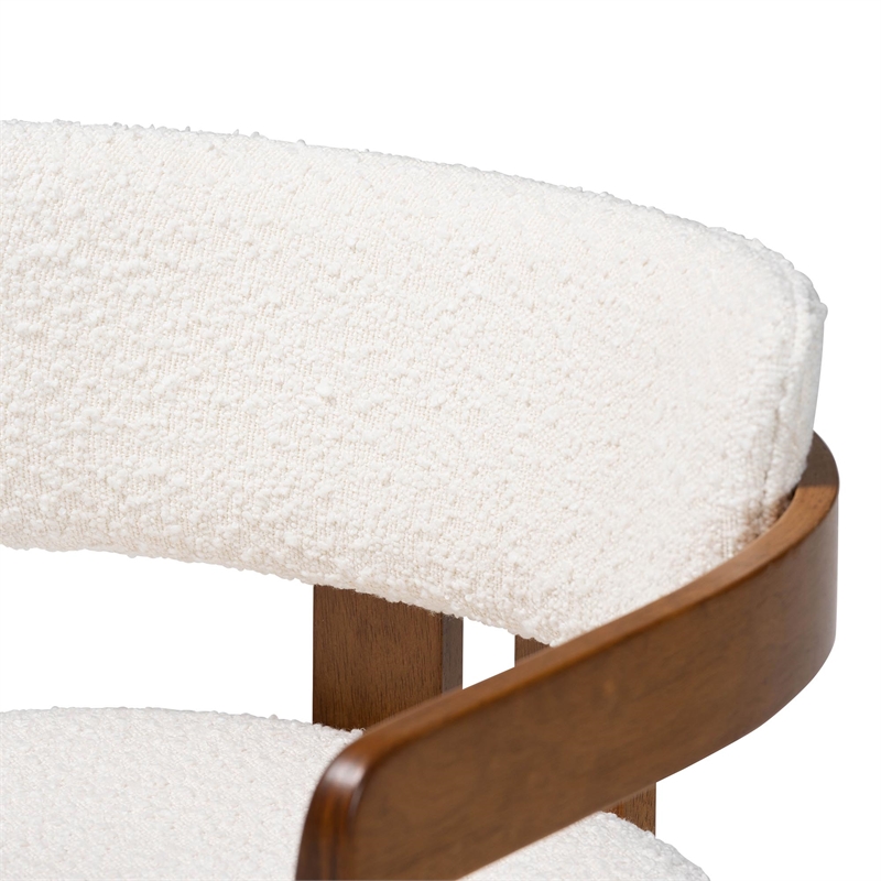 Baxton Studio Carice Modern Cream Boucle Dining Chair