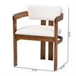 Baxton Studio Carice Modern Cream Boucle Dining Chair