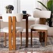 Baxton Studio Kyren Modern Cream Boucle 2-Piece Dining Chair Set