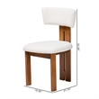 Baxton Studio Kyren Modern Cream Boucle 2-Piece Dining Chair Set