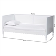 Baxton Studio Roni Modern White Wood Twin Daybed with Scalloped Edges