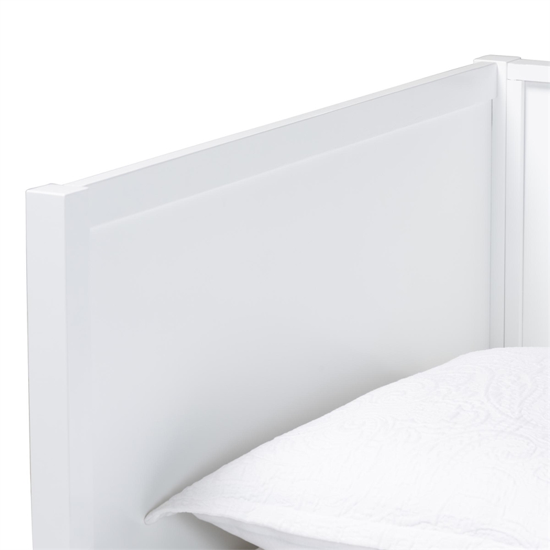 Baxton Studio Roni Modern White Scalloped Wood Twin Daybed with Trundle