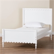 Baxton Studio Roni Modern White Wood Full Platform Bed with Scalloped Edges