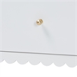 Baxton Studio Roni Modern White Wood 4-Drawer Chest with Scalloped Edges