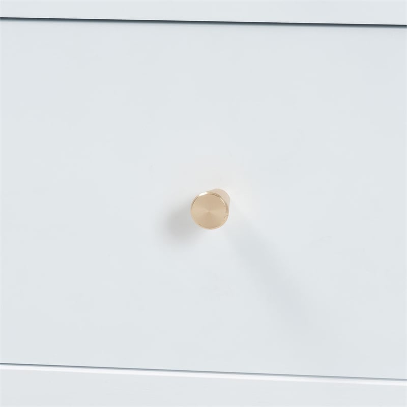 Baxton Studio Lucera Mid-Century White Bobbin Wood 6-Drawer Dresser