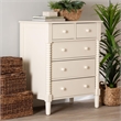 Baxton Studio Braith Farmhouse Ivory Spindle Wood 5-Drawer Chest