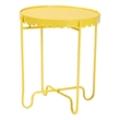 Baxton Studio Laverne Yellow Metal Side Table with Tray Top Accent Table
