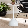 Baxton Studio Webb White Metal Pedestal Side Table Accent Table
