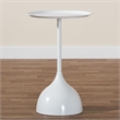 Baxton Studio Webb White Metal Pedestal Side Table Accent Table